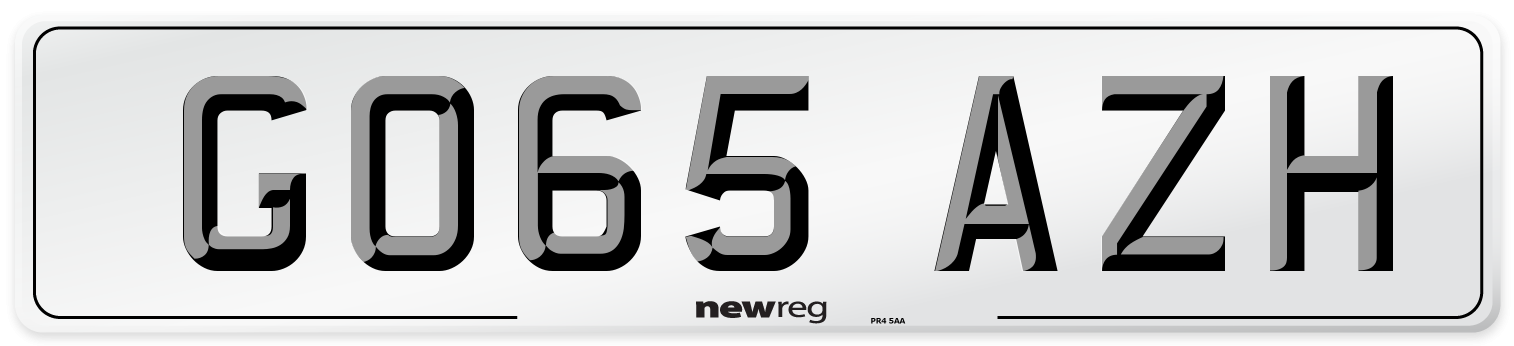 GO65 AZH Number Plate from New Reg